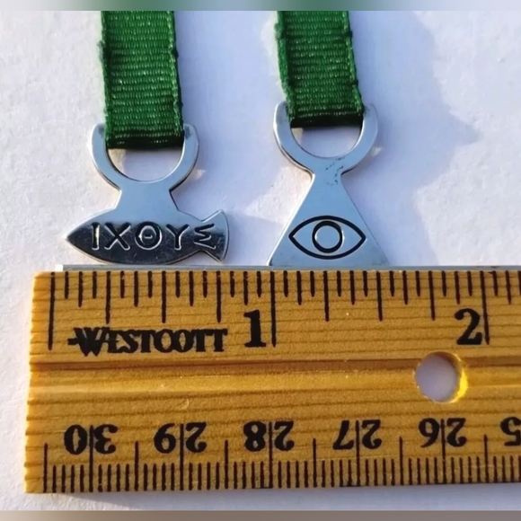 James Avery Sterling Silver 925 3 Ribbon Green Bookmark Cross Dove RETIRED - Picture 7 of 7